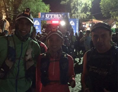 Ismael, Alejandra y Luis a punto de iniciar el reto de los 50K.